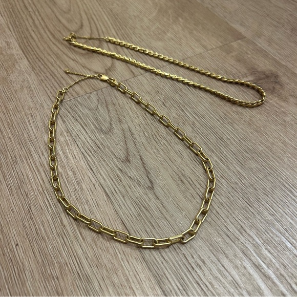 Madewell Gold Paperclip Chain And Rope Chain Bundle - Picture 14 of 15